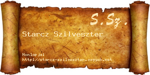Starcz Szilveszter névjegykártya